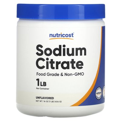 Nutricost, Sodium Citrate, Unsweetened, 16 oz (454 g)