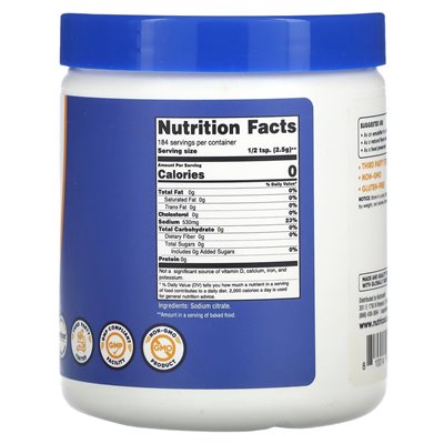 Nutricost, Natriumcitrat, ungesüßt, 16 oz (454 g)
