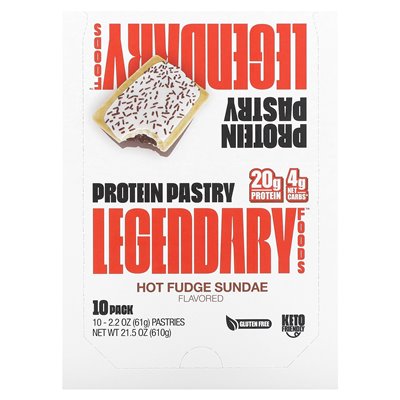 Legendary Foods, Protein Cake, Hot Fudge, 10 Pack, 2.2 oz (61 g)