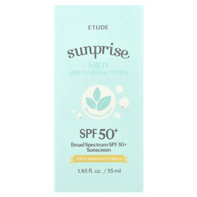 Etude, Sunprise, łagodne przestronne mleko słoneczne, SPF 50+, 1,85 fl oz (55 ml)