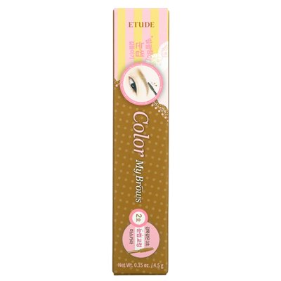 Etude, Color My Brows, 02 jasnobrązowy, 0,15 uncji (4,5 g) Etude, Color My Brows, 02 jasnobrązowy, 0,15 uncji (4,5 g)