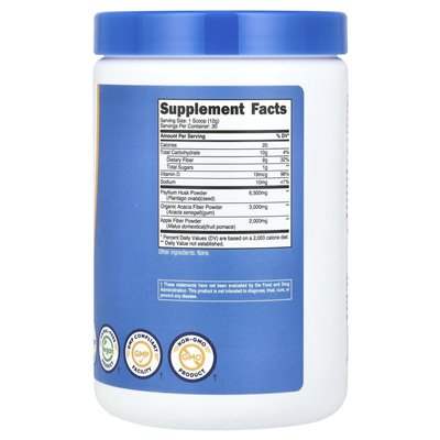 Nutricost, rozpuszczalne światłowód, bezsfektowane, 12,3 uncji (345 g)