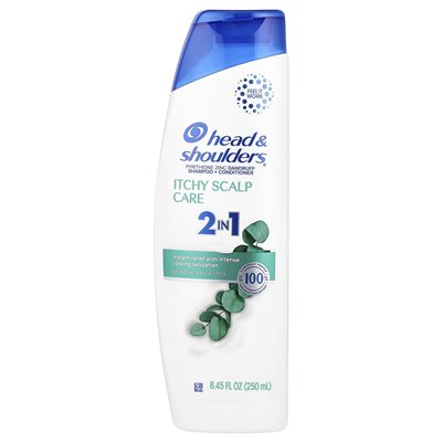 Head & Shoulders, Leczenie Swędzącej Skóry Głowy, 2 w 1 Szampon + Odżywka, Z dodatkiem Eukaliptusa, 8,45 fl oz (250 ml) Head & Shoulders, Leczenie Swędzącej Skóry Głowy, 2 w 1 Szampon + Odżywka, Z dodatkiem Eukaliptusa, 8,45 fl oz (250 ml)