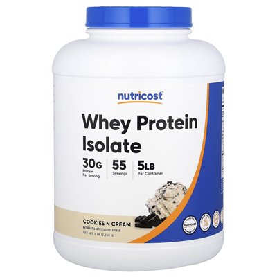 Nutricost, Whey Protein Isolate, Cookies N Cream, 5 lb (2,268 g) Nutricost, Whey Protein Isolate, Cookies N Cream, 5 lb (2,268 g)