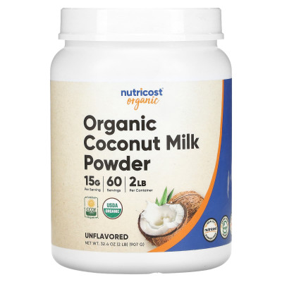Nutricost, Organic Coconut Milk Powder, Unsweetened, 2 lbs (907 g)