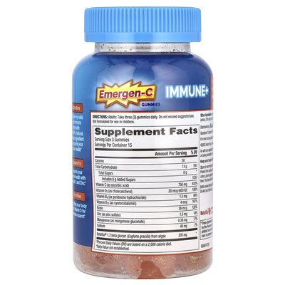 Emergen-C, odporności+ żelki, super pomarańczowe, 45 gumzy Emergen-C, odporności+ żelki, super pomarańczowe, 45 gumzy