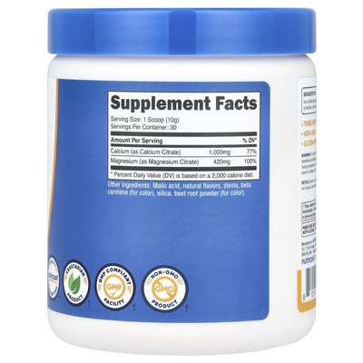 Nutricost, wapń i magnez, brzoskwiniowe mango, 10,7 uncji (300 g)