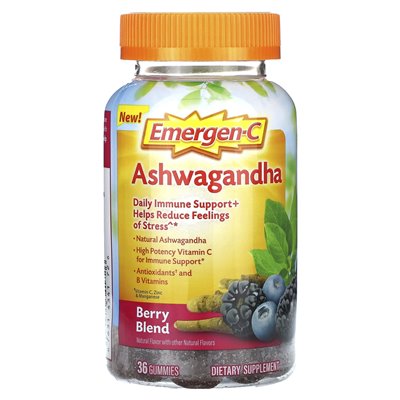 Emergen-C, Ashwagandha, Berry Blend, 36 gumzy Emergen-C, Ashwagandha, Berry Blend, 36 gumzy