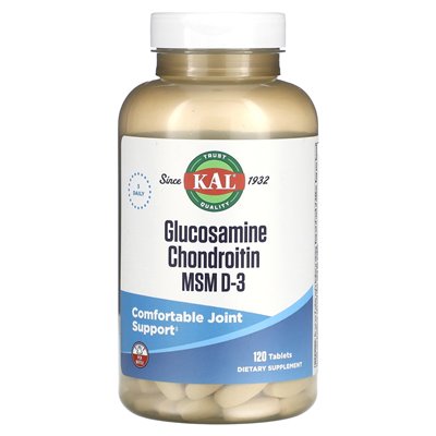 Cal, glucosamine chondroitin MSM D3, 120 tablets