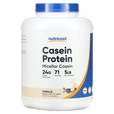 Nutricost, białko kazeiny, wanilia, 5 funtów (2268 g)