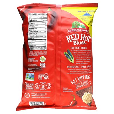 Garden of Eatin ', Corn Tortilla Chips, Red Hot Blues, 10 uncji (283 g) Garden of Eatin ', Corn Tortilla Chips, Red Hot Blues, 10 uncji (283 g)