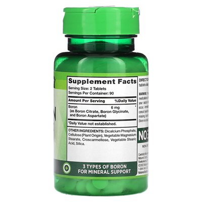 Nature's Truth, Triple Action Bor Complex, 6 mg, 180 tabletek (3 mg na tablet)