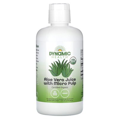 Dynamic Health, Aloe Vera z mikro miazgi, 32 Fl Oz (946 ml) Dynamic Health, Aloe Vera z mikro miazgi, 32 Fl Oz (946 ml)