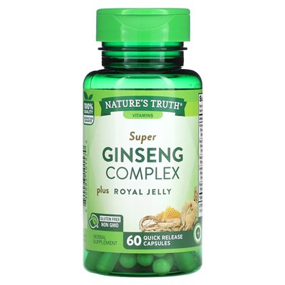Nature's Truth, Super Inteng Complex Plus Royal Jelly, 60 kapsułek szybkiego wydania