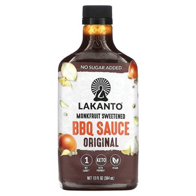 Lakanto, Monkfruit Sweetened BBQ Sauce, Original, 13 fl oz (384 ml)