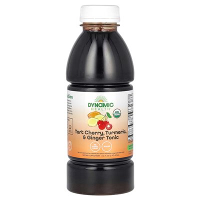 Dynamic Health, Tart Cherry, Turmeric &amp Ginger Tonic, 16 Fl Oz (473 ml)