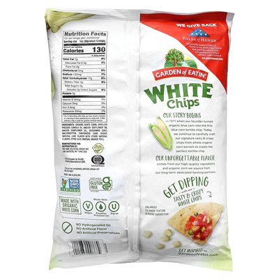 Garden of Eatin ', białe chipsy z tortilli kukurydzy z odrobiną wapna, 10 uncji (283 g) Garden of Eatin ', białe chipsy z tortilli kukurydzy z odrobiną wapna, 10 uncji (283 g)