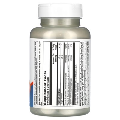 Kal, C żuć bez cukru, pomarańczowy, 500 mg, 60 żuć Kal, C żuć bez cukru, pomarańczowy, 500 mg, 60 żuć