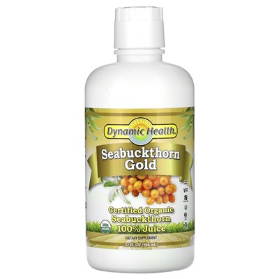 Dynamic Health, Seabuckthorn Gold, Certified Organic Seabuckthorn 100% sok, 32 Fl Oz (946 ml)