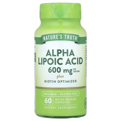 Nature's Truth, Alpha Lipoic Acid, 60 kapsułek szybkiego uwalniania Nature's Truth, Alpha Lipoic Acid, 60 kapsułek szybkiego uwalniania