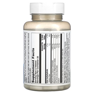 Kal, Cal/Mag/cynk, wysoka siła, 100 tabletek Kal, Cal/Mag/cynk, wysoka siła, 100 tabletek
