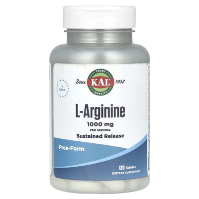 Kal, L-arginina, 1000 mg, 120 tabletek (500 mg na tablet) Kal, L-arginina, 1000 mg, 120 tabletek (500 mg na tablet)