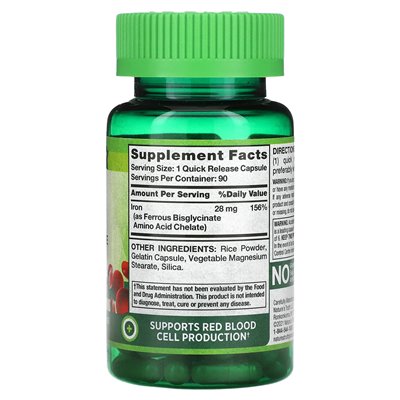 Nature's Truth, Easy Iron, 28 mg, 90 kapsułek szybkiego wydania Nature's Truth, Easy Iron, 28 mg, 90 kapsułek szybkiego wydania