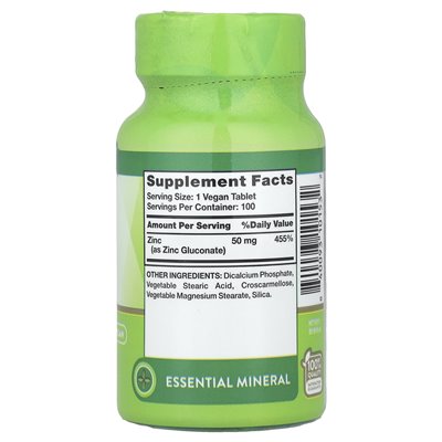 Prawda natury, cynk, chelatowany, 50 mg, 100 tabletek Prawda natury, cynk, chelatowany, 50 mg, 100 tabletek