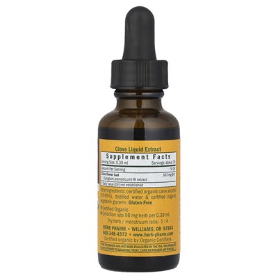 Herb Pharm, goździka, 1 fl Oz (30 ml) Herb Pharm, goździka, 1 fl Oz (30 ml)