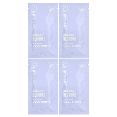 Lee Stafford, Bleach Blondes, Ice White Cool Shots, 4 saszetki, 0,5 fl oz (15 ml)