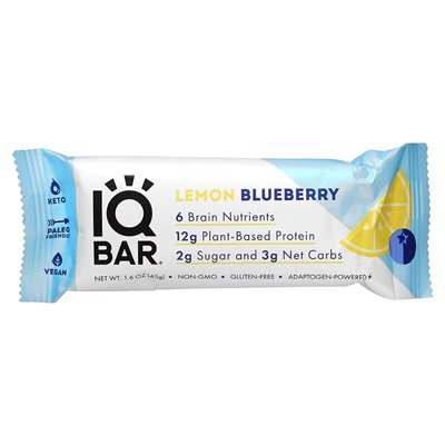 IQBAR, pflanzlicher Proteinriegel, Zitronenbeere, 12 Riegel, 1,6 oz (45 g)