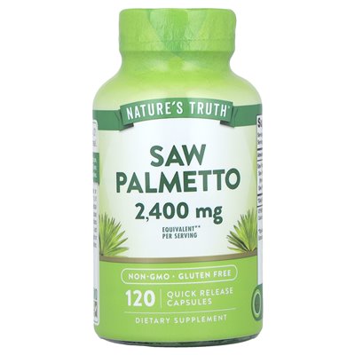 Nature's Truth, Sägepalme, 2400 mg, 120 Kapseln mit schneller Wirkstofffreisetzung (1200 mg pro Kapsel)