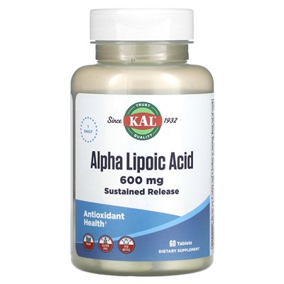 Kal, Alpha Lipoic Acid, 600mg, 60 Tablets