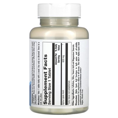 Kal, Alpha Lipoic Acid, 600mg, 60 Tablets
