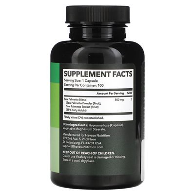 Havasu Nutrition, Sägepalme, 100 Kapseln