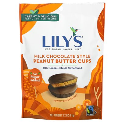 Lily Sweets, Milk Chocolate, Peanut Butter Cups, Sugar Free, 3.2 oz (91 g)