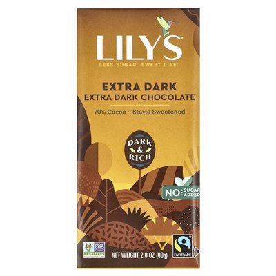 Lily's Sweets, Extra dunkle Schokoriegel, 70 % Kakao, 2,8 oz (80 g)