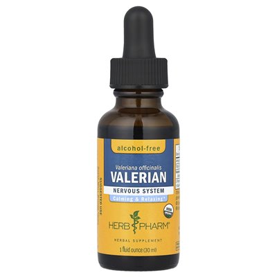 Herb Pharm, Valerian, bez alkoholu, 1 Fl Oz (30 ml)