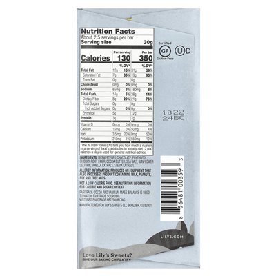 Lily's Sweets, Extra dunkle Schokolade, Meersalz, 70 % Kakao, 2,8 oz (80 g)
