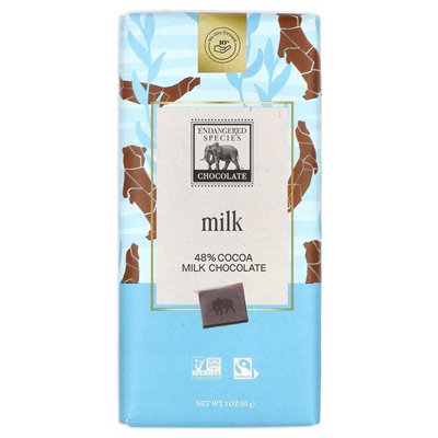 Endangered Species Chocolate, Milchschokolade, 48 % Kakao, 3 oz (85 g)