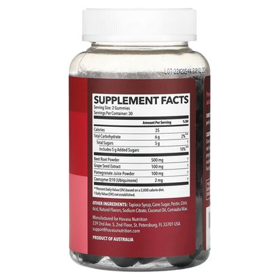 Havasu Nutrition, Burak Gummi, mieszane jagody, 60 gumzy