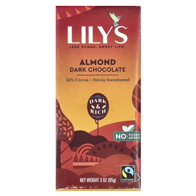 Lily's Sweets, dunkle Schokolade, Mandel, 55 % Kakao, 3 oz (85 g)