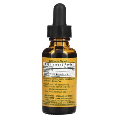Herb Pharm, Echinacea, bez alkoholu, 1 Fl Oz (30 ml)