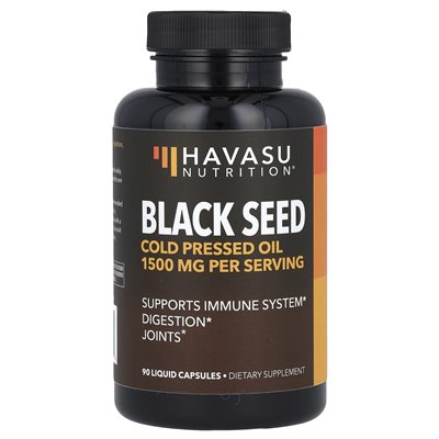 Havasu Nutrition, Schwarzkümmel, kaltgepresstes Öl, 1500 mg, 90 Flüssigkapseln (500 mg pro Kapsel)