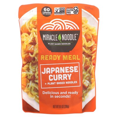 Miracle Noodle, gotowy posiłek, japoński curry + makaron oparty na roślinach, 9,9 uncji (280 g) Miracle Noodle, gotowy posiłek, japoński curry + makaron oparty na roślinach, 9,9 uncji (280 g)