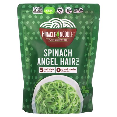 Miracle Noodle, Angel Hair Spinach, 7 oz (200 g)