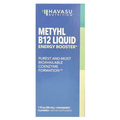 Havasu Nutrition, Methyl B12 Liquid, Strawberry, 1 Fl Oz (30 ml)