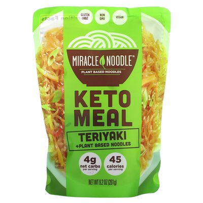 Miracle Noodle, Keto-Mahlzeit, Teriyaki + Plant Makor, 9,2 oz (261 g)