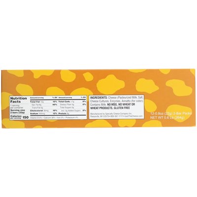 Just Cheese, Aged Cheddar Bars, 12 Bars, 0.8 oz (22 g)