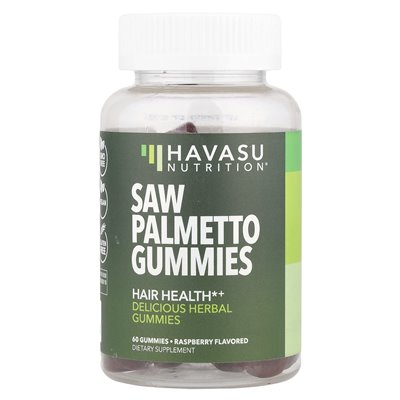Havasu Nutrition, Saw Palmetto Gummie, malinę, 60 gumzy